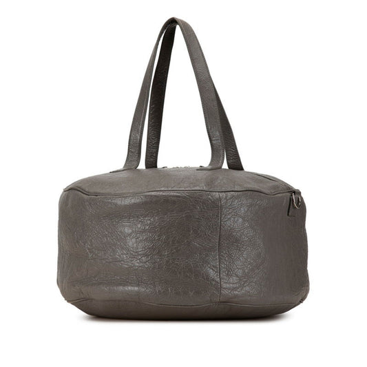 Balenciaga Gray Leather Boston Bag Shoulder Bag