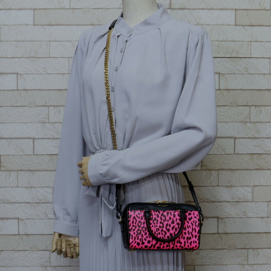 Yves Saint Laurent Black Pink Leather Shoulder Bag