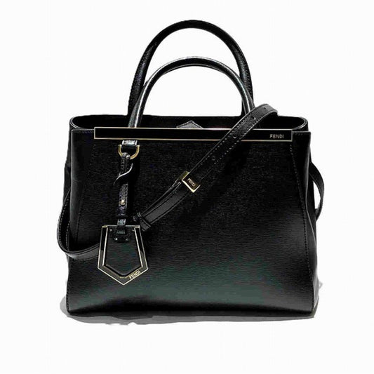 Fendi Black Leather Handbag Shoulder Bag