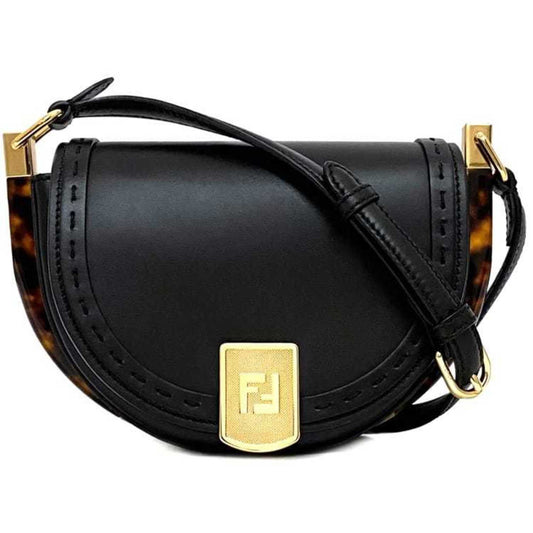 Fendi Black Leather Shoulder Bag