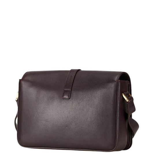 Saint Laurent Purple Leather Shoulder Bag