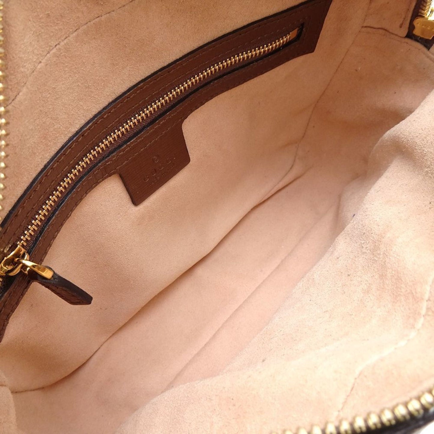 Gucci Beige Brown Gg Supreme Leather Shoulder Bag
