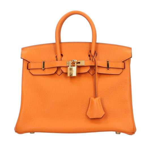 Hermes Birkin Orange Leather Handbag