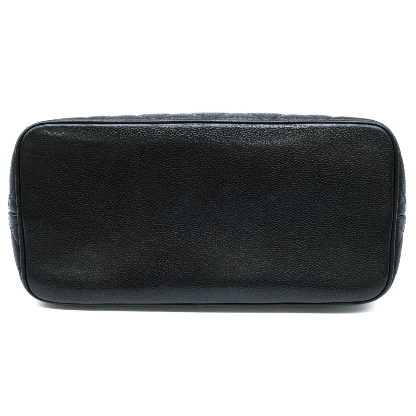 Chanel Black Caviar Leather Handbag Tote Bag