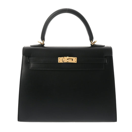 Hermes Black Tadelakt Leather Handbag