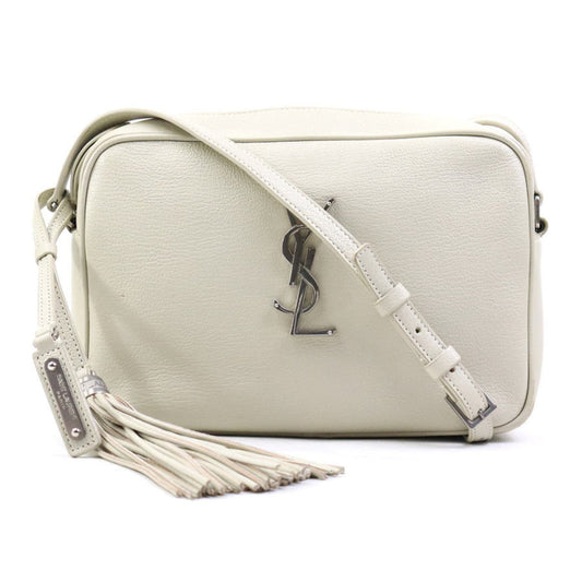 Saint Laurent Ivory Leather Shoulder Bag