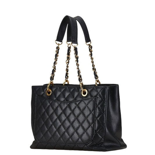 Chanel Black Caviar Leather Shoulder Bag Tote Bag