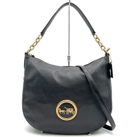 Coach Black Leather Handbag Shoulder Bag