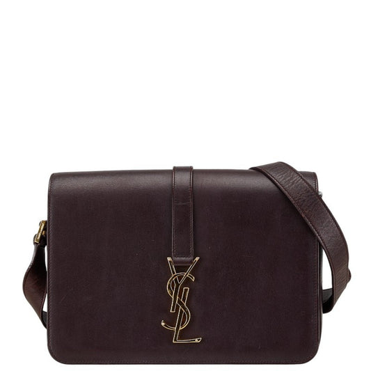 Saint Laurent Purple Leather Shoulder Bag