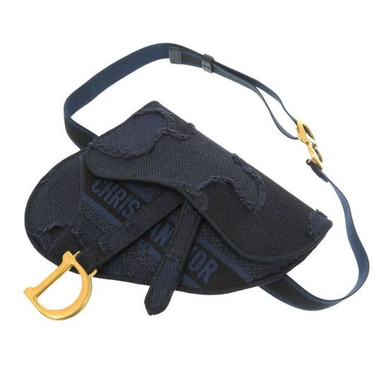 Christian Dior Camouflage Navy Canvas Fanny Pack Saddle Bag
