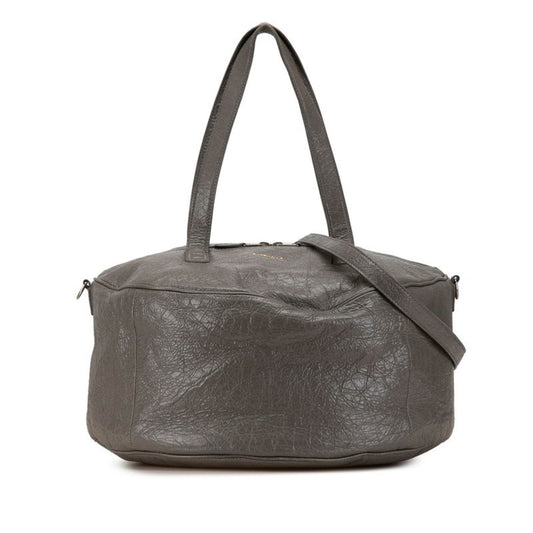 Balenciaga Gray Leather Boston Bag Shoulder Bag