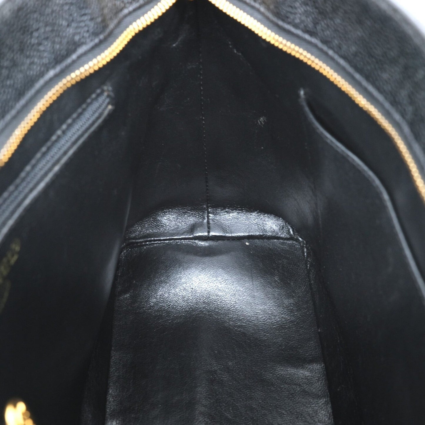 Chanel Black Caviar Leather Handbag Tote Bag