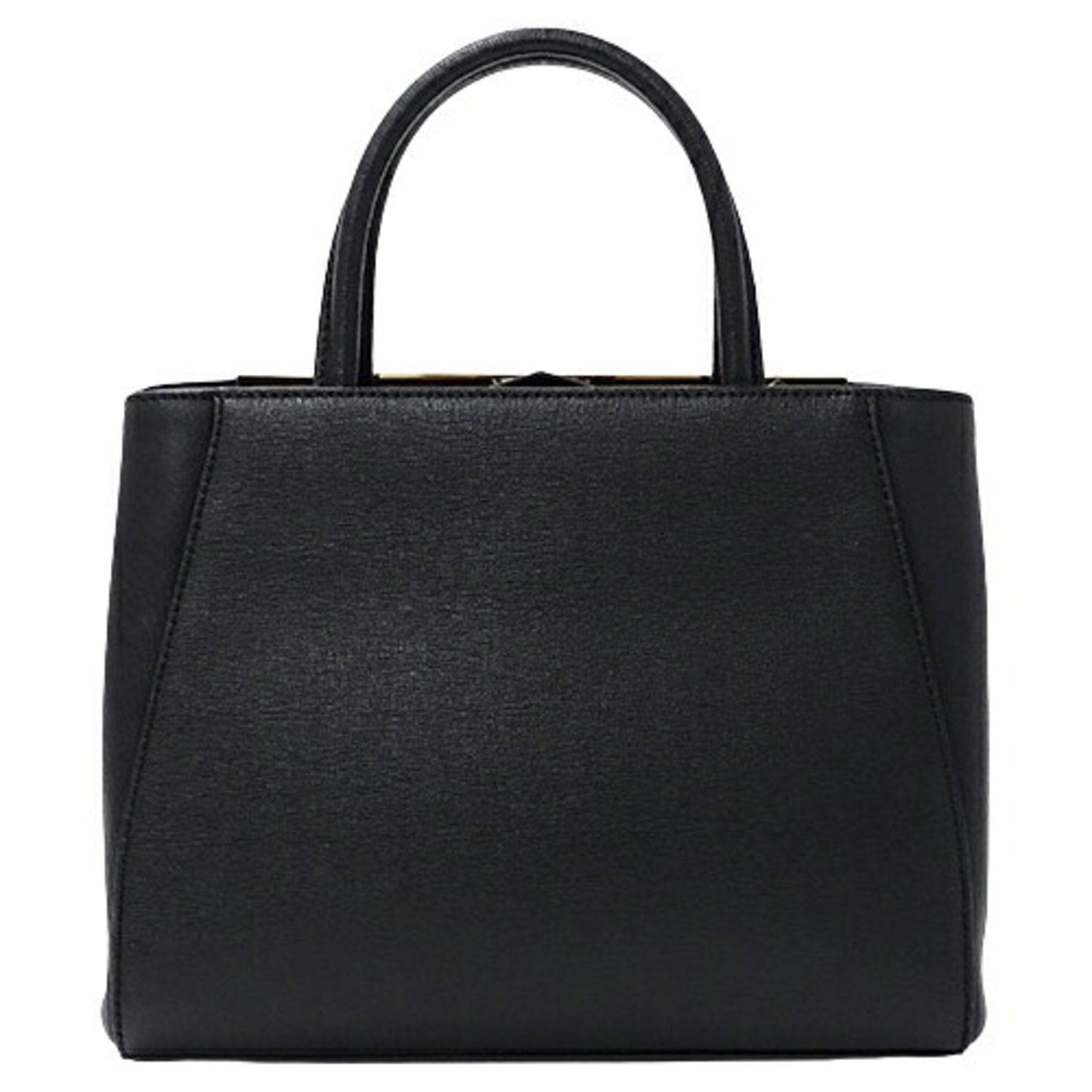 Fendi 2Jours Black Leather Handbag Shoulder Bag