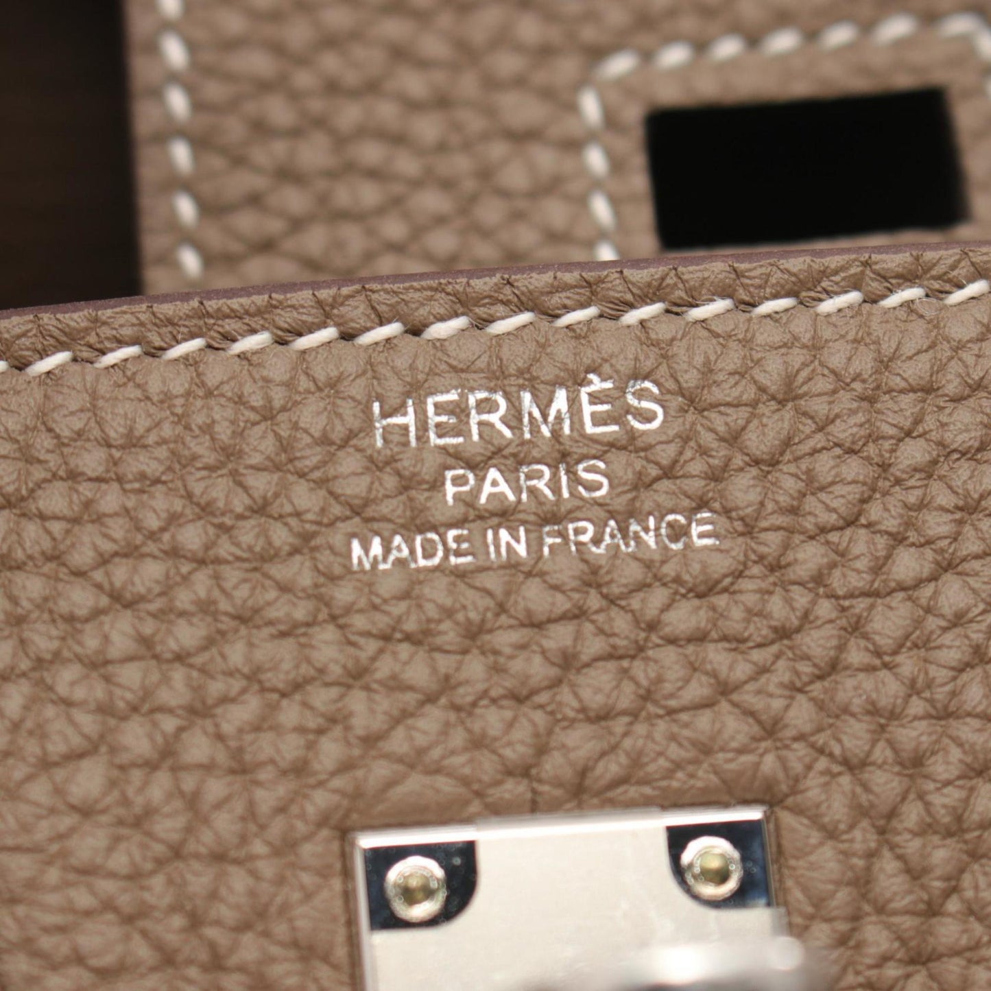 Hermes Birkin Beige Etoupe Gray Togo Leather Handbag