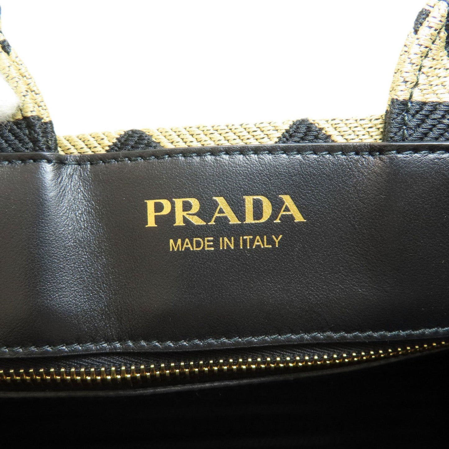 Prada Black Brown Canvas Handbag