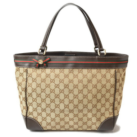 Gucci Beige Brown Gg Canvas Shoulder Bag Tote Bag