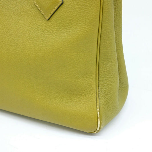 Hermes Anis Green Taurillon Clemence Leather Tote Bag