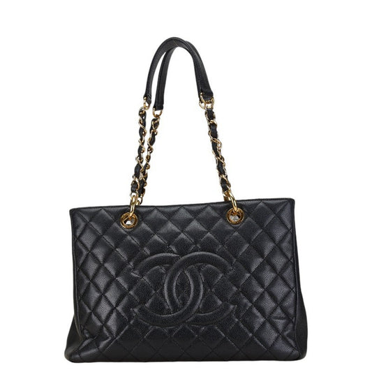 Chanel Black Caviar Leather Shoulder Bag Tote Bag
