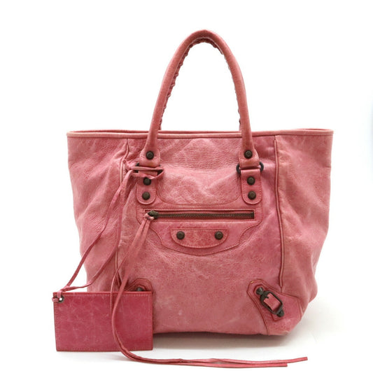 Balenciaga Pink Leather Handbag Tote Bag