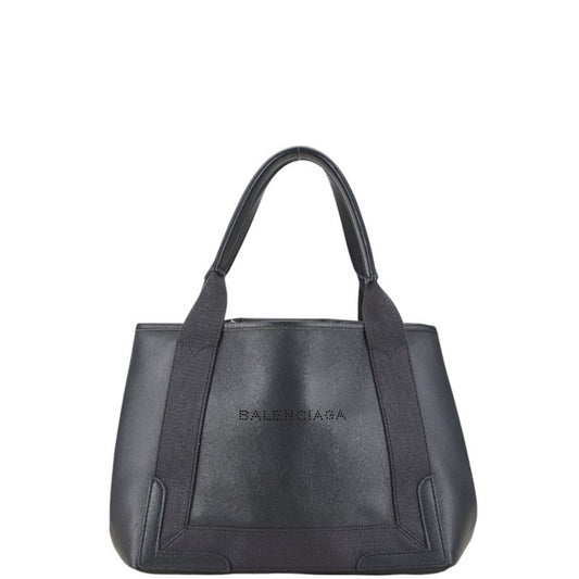 Balenciaga Gray Leather Canvas Handbag Tote Bag