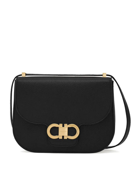 Ferragamo Women Double Gancini Crossbody Flap Bag