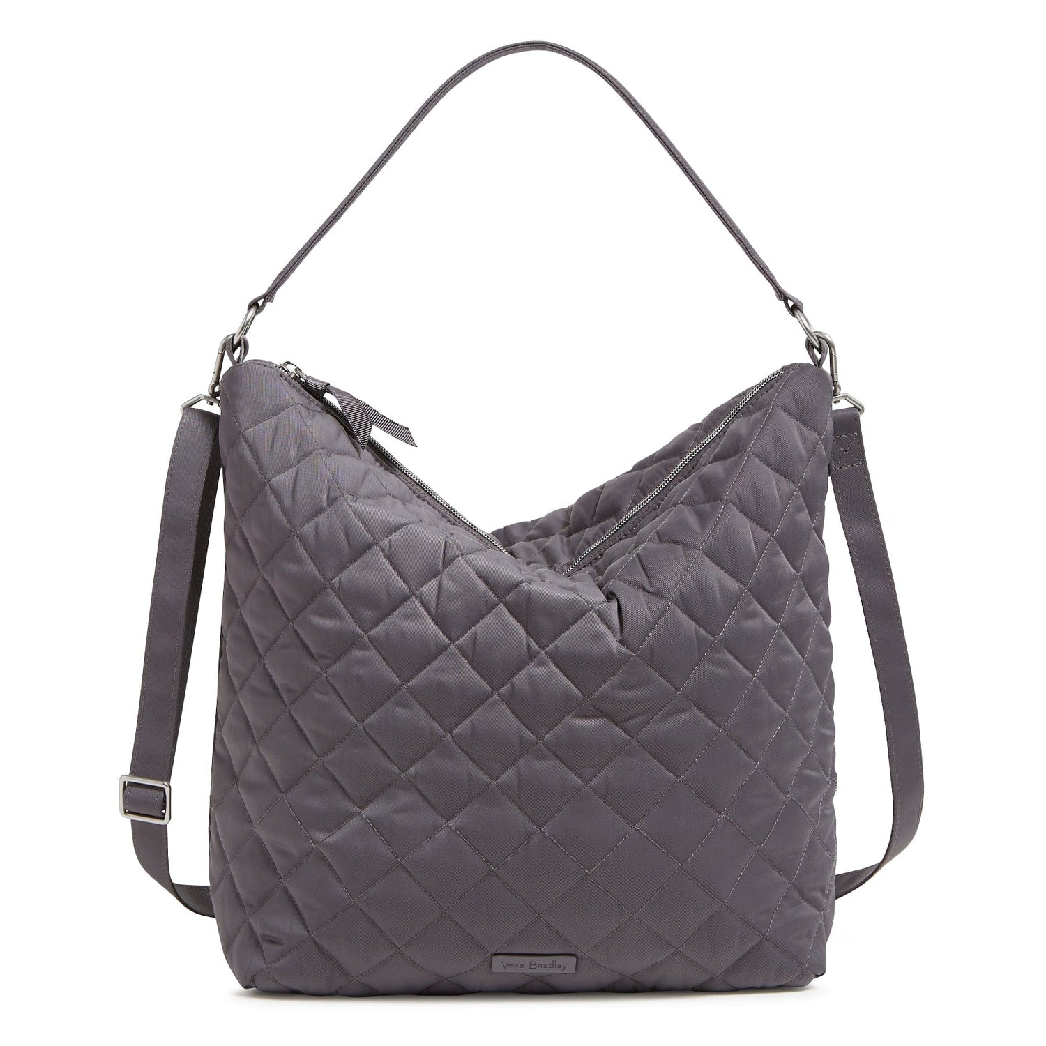 Oversized Hobo Shoulder Bag-Shadow Gray-Image 1-Vera Bradley