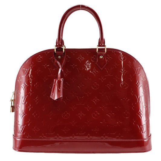 Louis Vuitton Alma Red Patent Leather Handbag