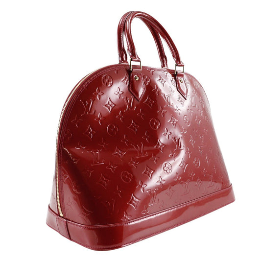 Louis Vuitton Alma Red Patent Leather Handbag