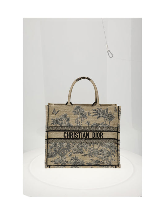 Dior Women Booktote L Palm Rafia